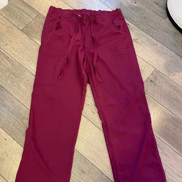 Mens Healing Hands Blue Label Burgundy pants - Picture 1 of 8